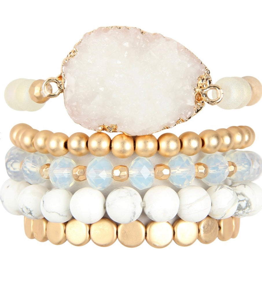 DRUZY CHARM BRACELET SET