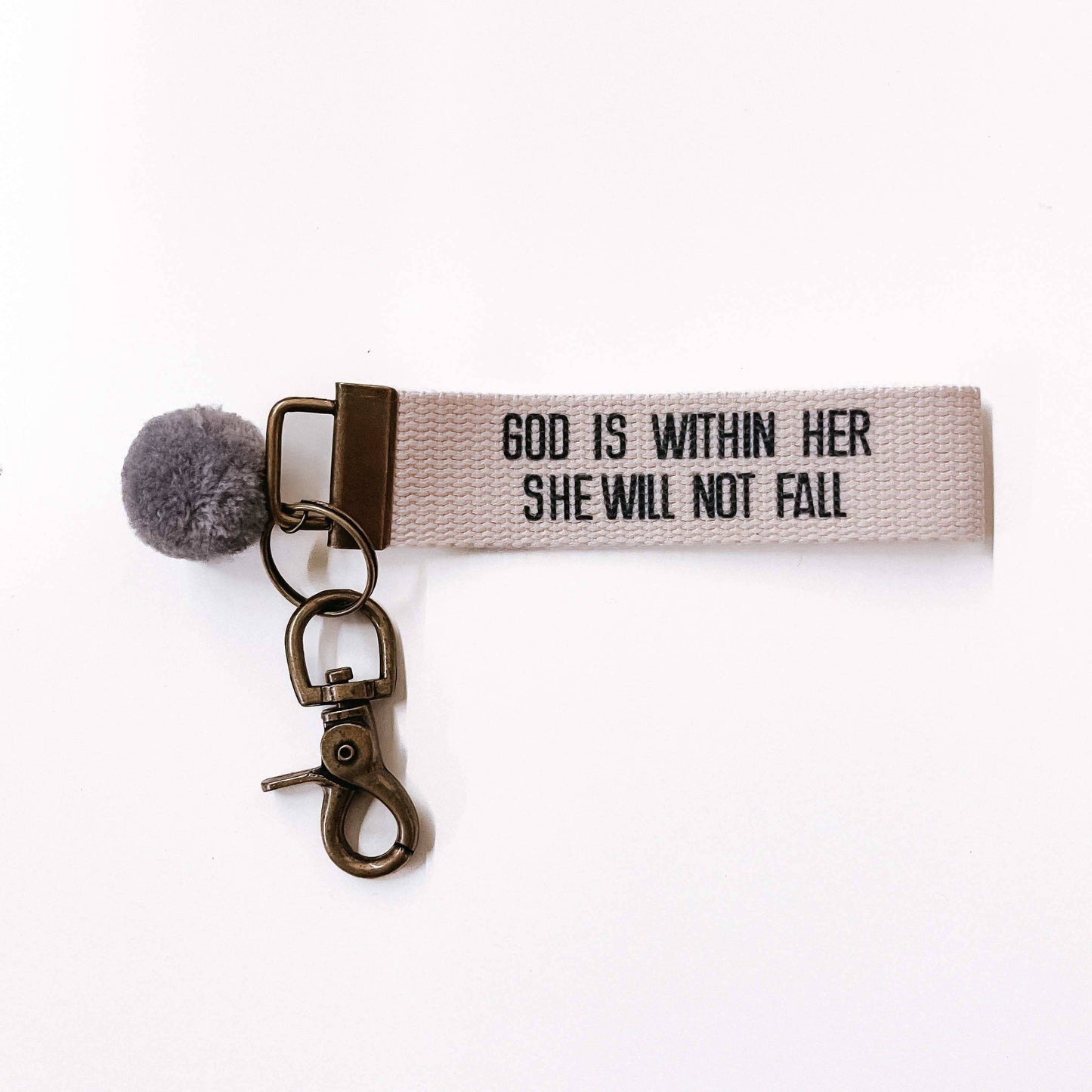 Words to Live By Canvas Keychain