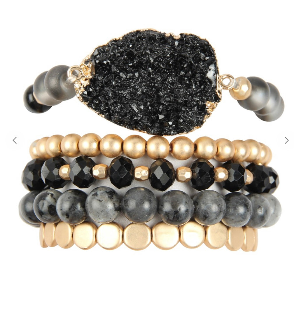 DRUZY CHARM BRACELET SET