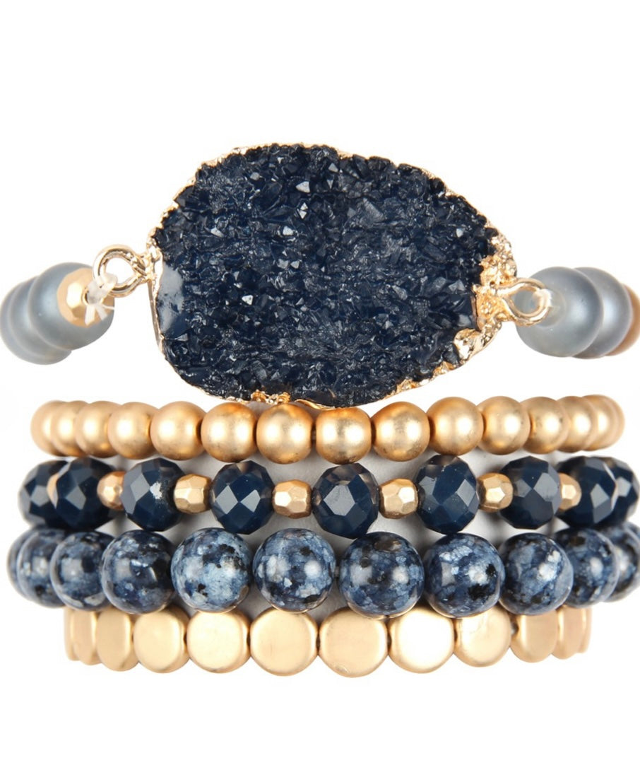 DRUZY CHARM BRACELET SET