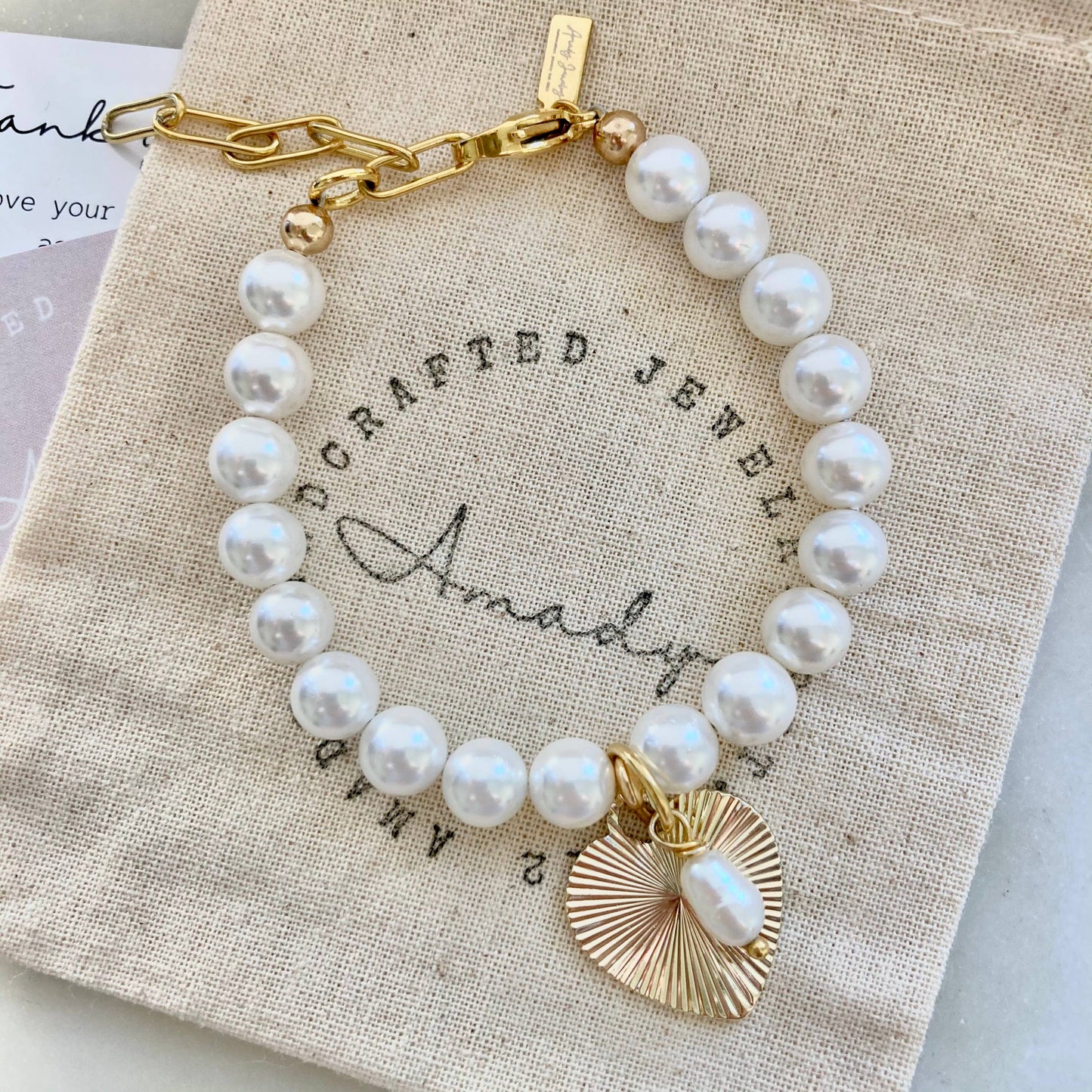 Freshwater pearl gold bracelet mother of pearls bracelet