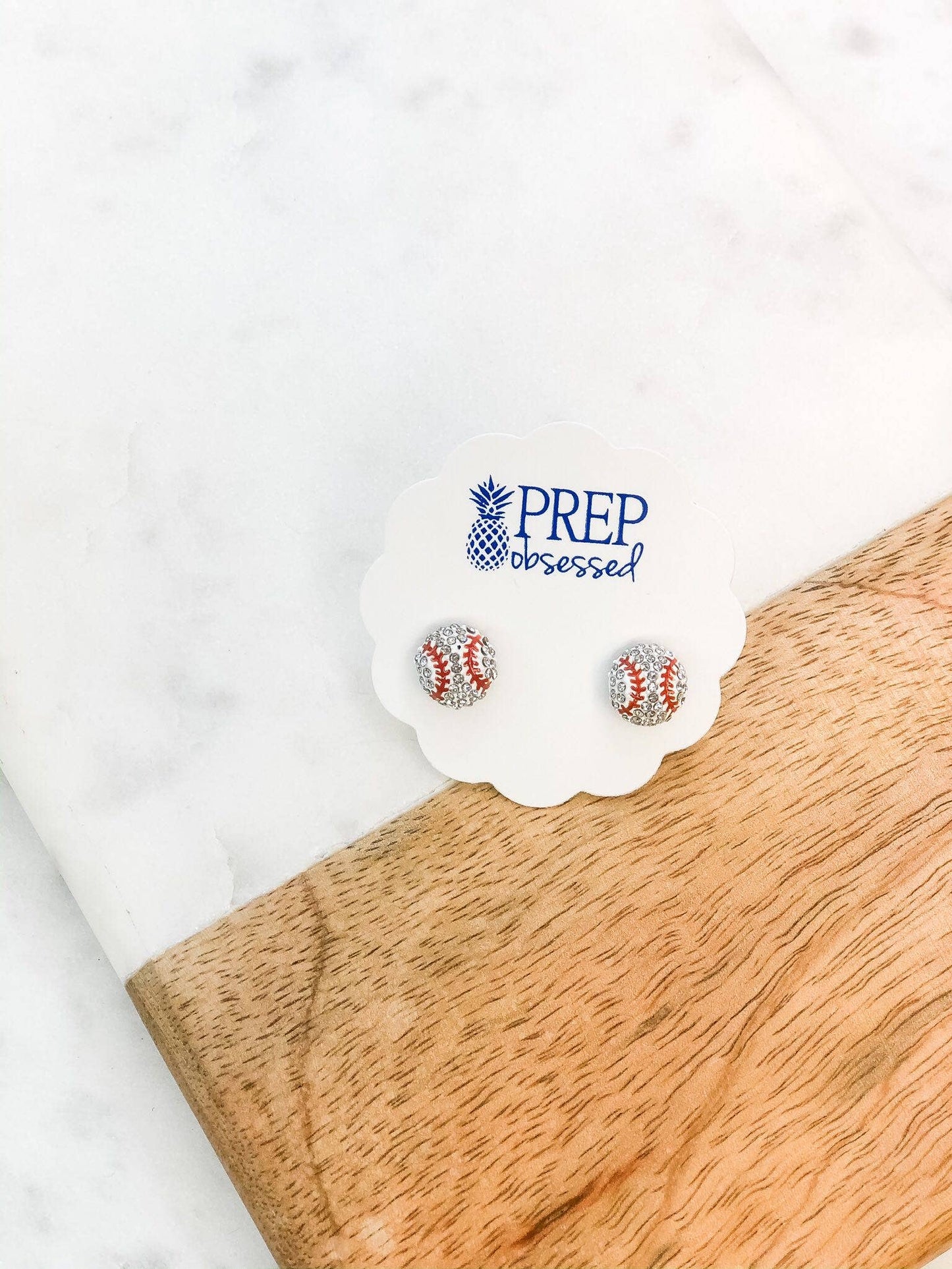 Baseball Stud Earrings