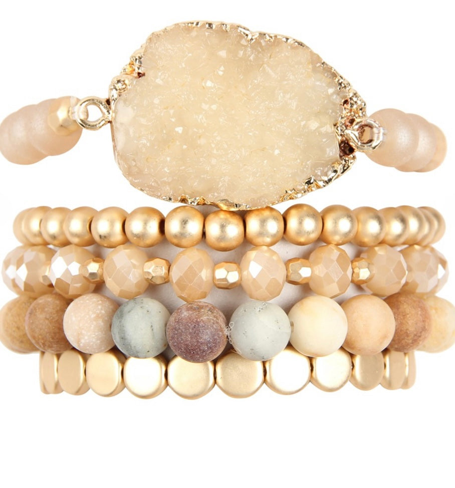 DRUZY CHARM BRACELET SET