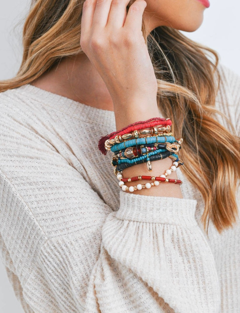 Dainty Beaded Bracelet Set