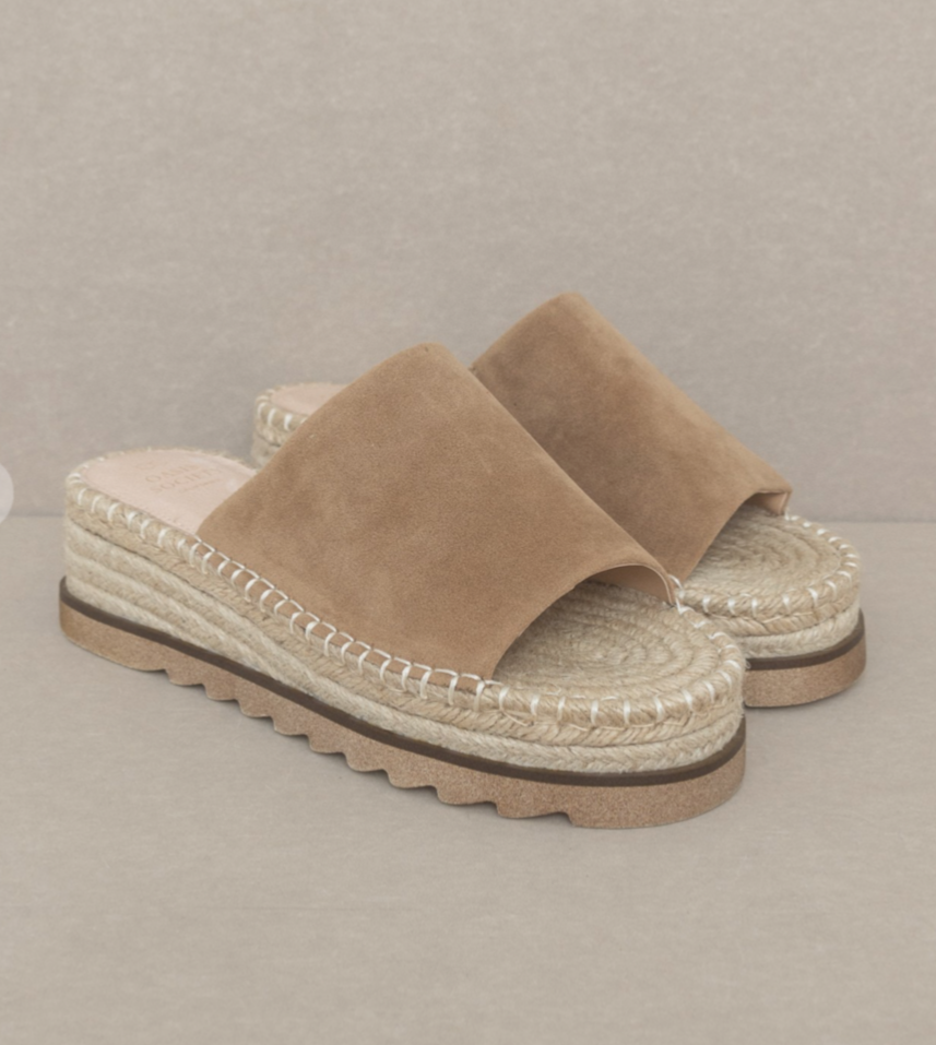 Ivy Espadrille Platform Slide