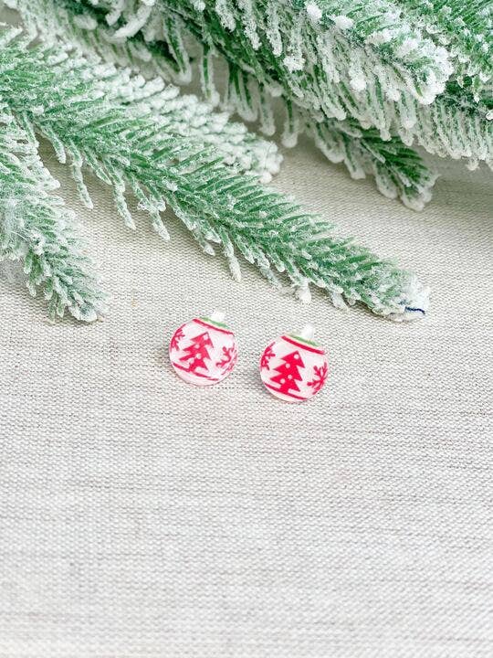 Christmas Ornament Stud - Tree Earrings