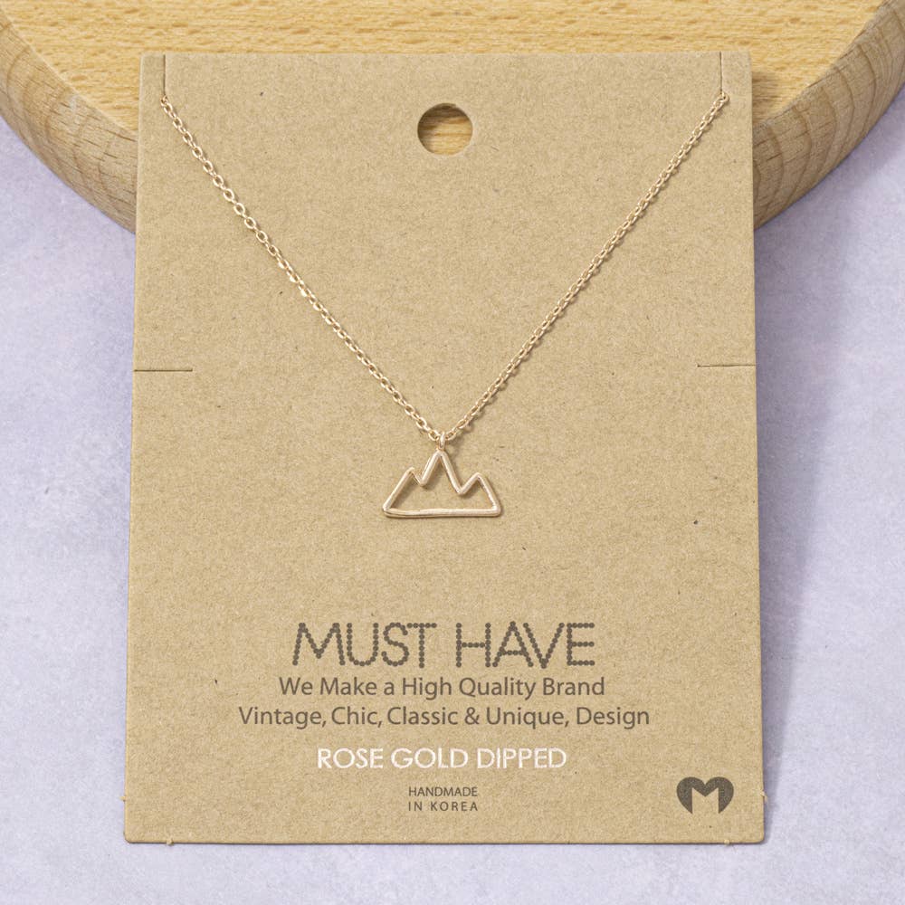 18K Gold Dipped Mountain Outline Necklace
