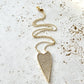 Heart crystal gold necklace boutique salon love trendy layer