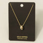 Cz Double Ring Link Pendant Necklace: G