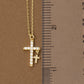Secret Box Gold Dipped Cz Cross Pendant Necklace: GD