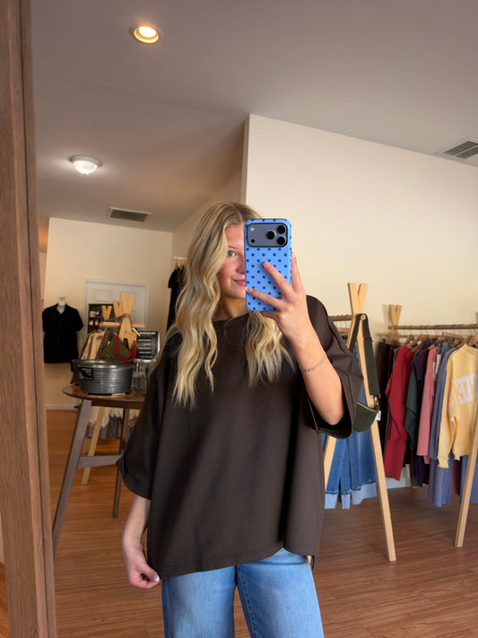 Espresso Scuba Top