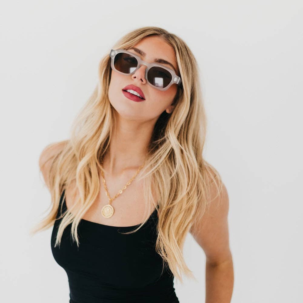 Blocky Square Retro Sunglasses: Tortoise
