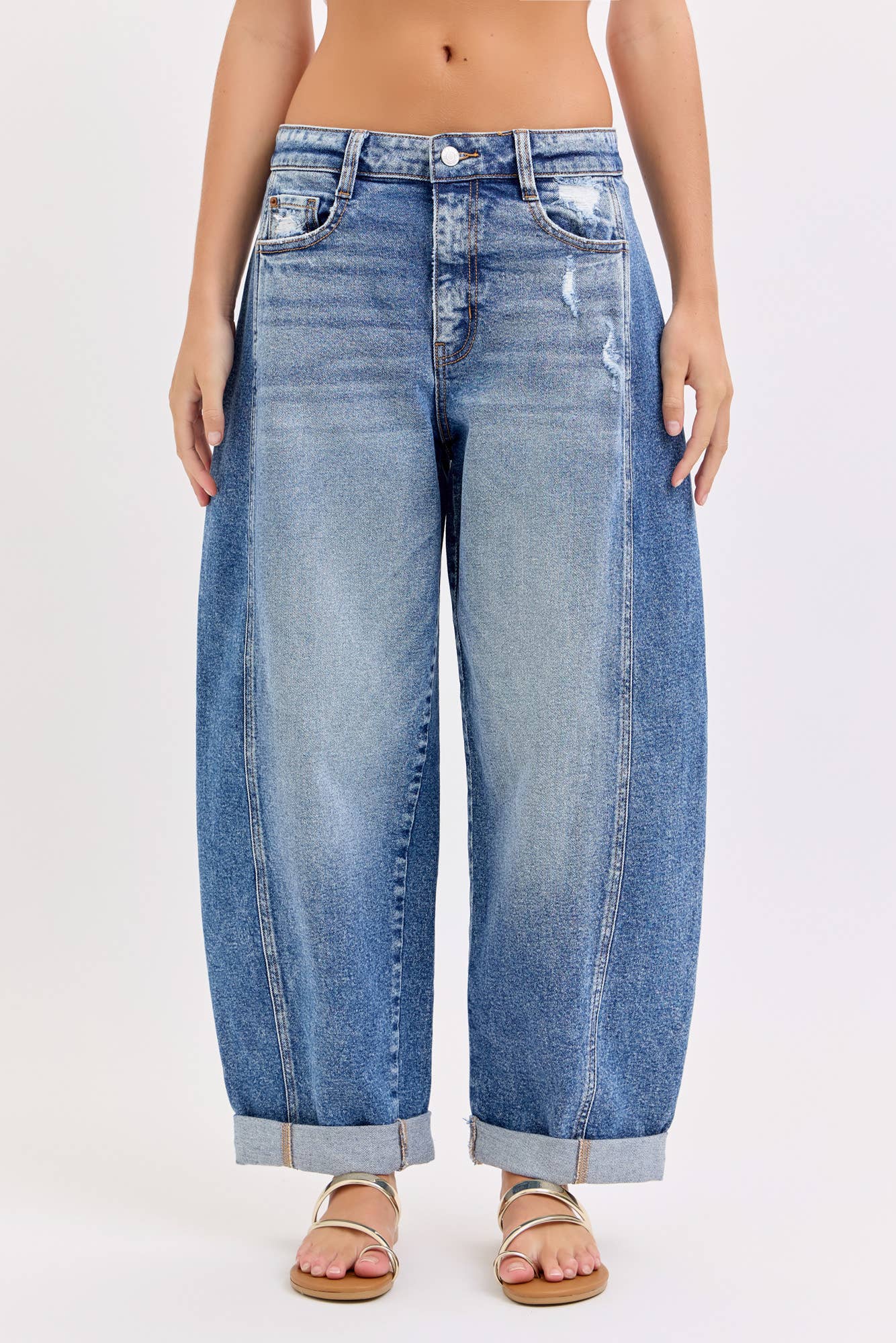 Open Road Barrel Leg Jeans