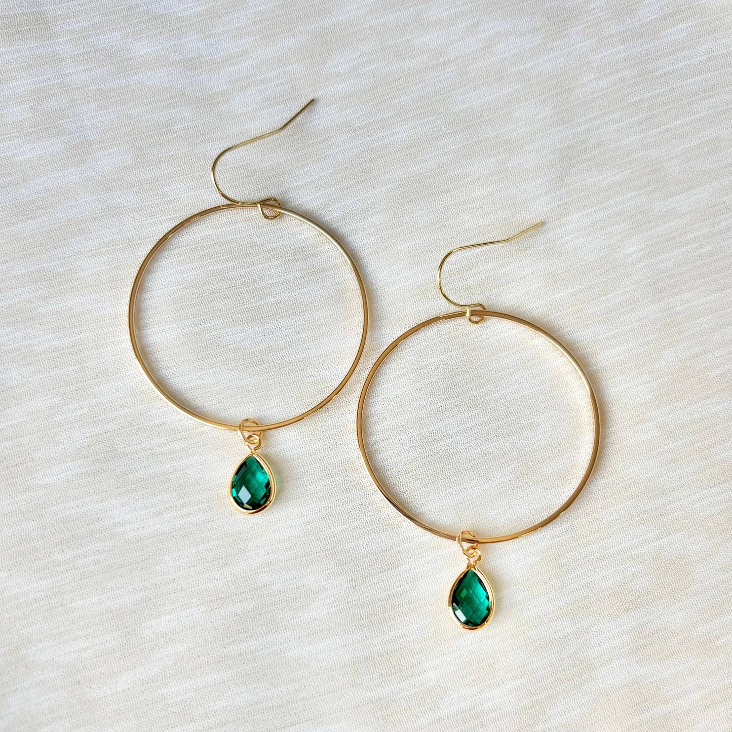Gem Hoop Earrings