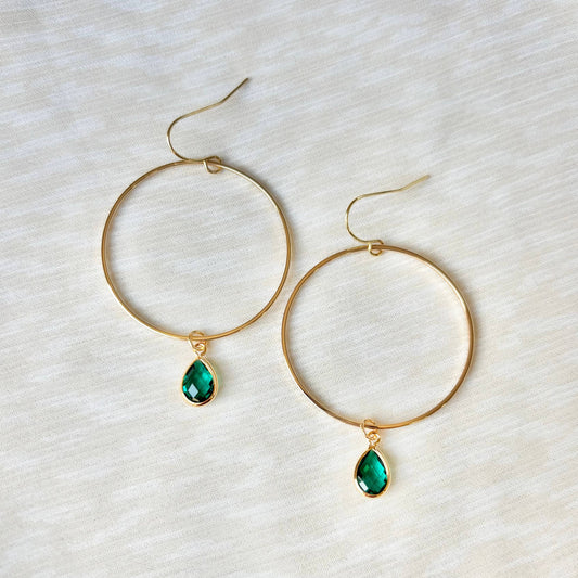 Gem Hoop Earrings