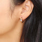 Adhara 18K Gold Non-Tarnish CZ Huggie Earrings: Yellow Gold / Square