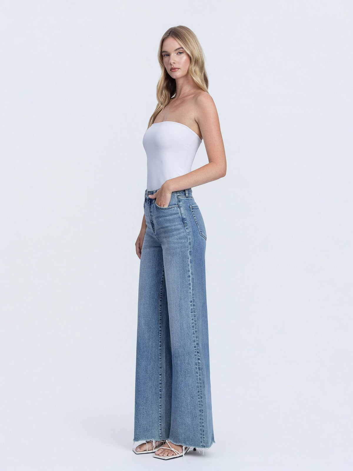 Vervet High Rise Wide Leg Jeans