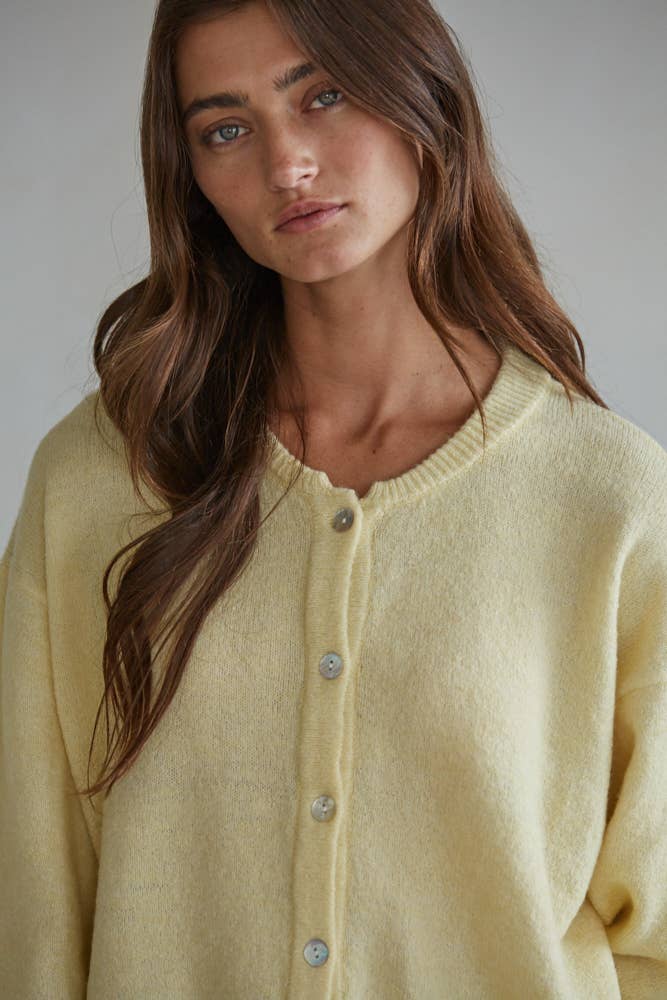Daydream Cardigan in Light Yellow