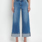 Vervet High Rise Cuffed Wide Leg Jeans