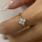 Finn 18K Gold Non-Tarnish Flower Chain Ring: Yellow Gold