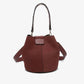 Farrah Suede Bucket Bag w/ Top Handle & Inner Bag: Wine