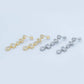 24K Gold Filled 20mm Geometric CZ Bezel Drop Stud Earrings in Gold & Silver | AB678 AB679: Gold
