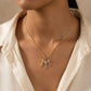 Triple Cross Pendant Necklace: G