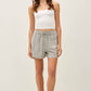 Linen Blend Shorts- Slate