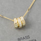 Triple Ring Charm Station Chain Necklace