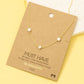 Gold Dipped Dainty Three Pearl Charm Necklace