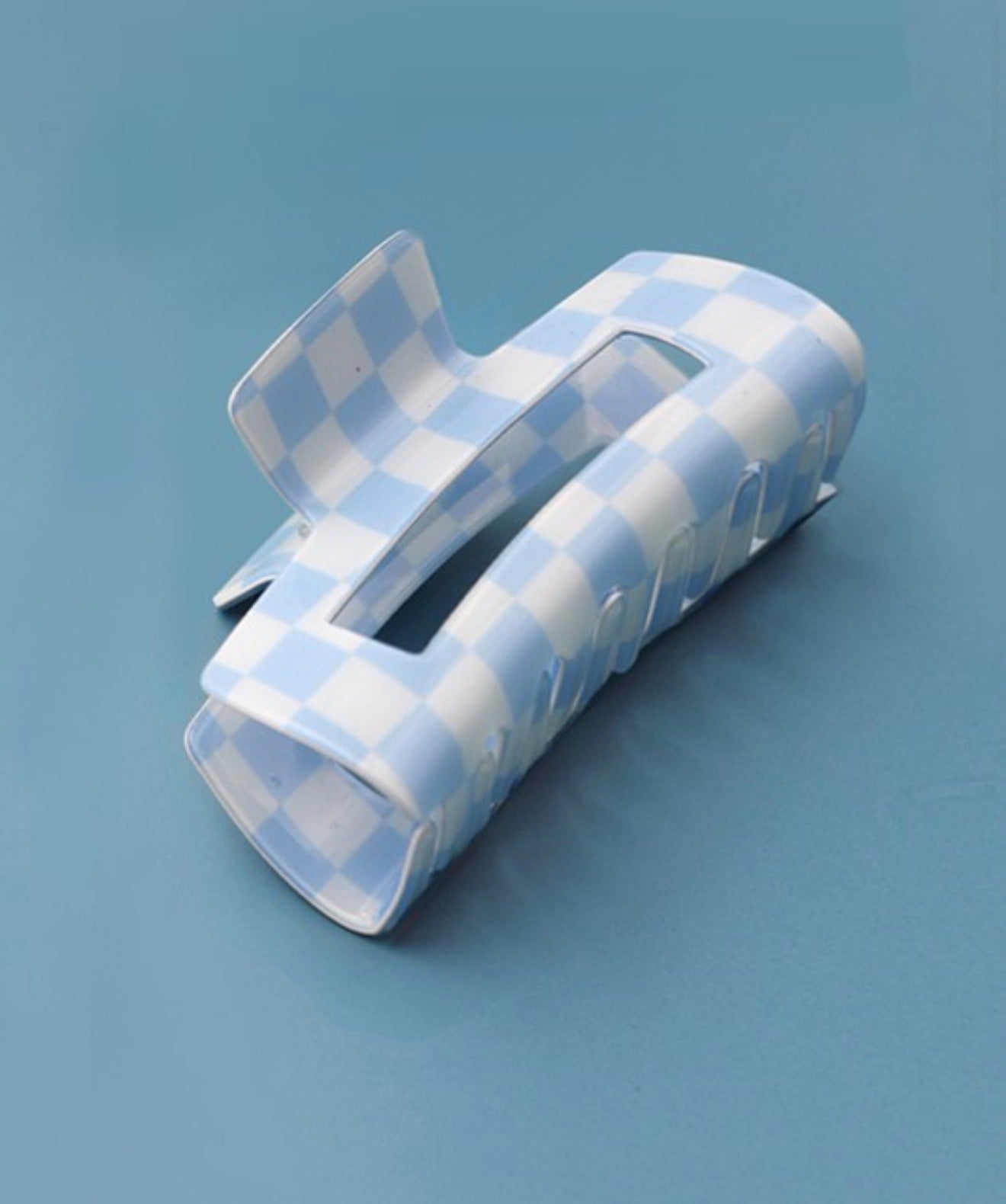 Jumbo Checker Hair Clips