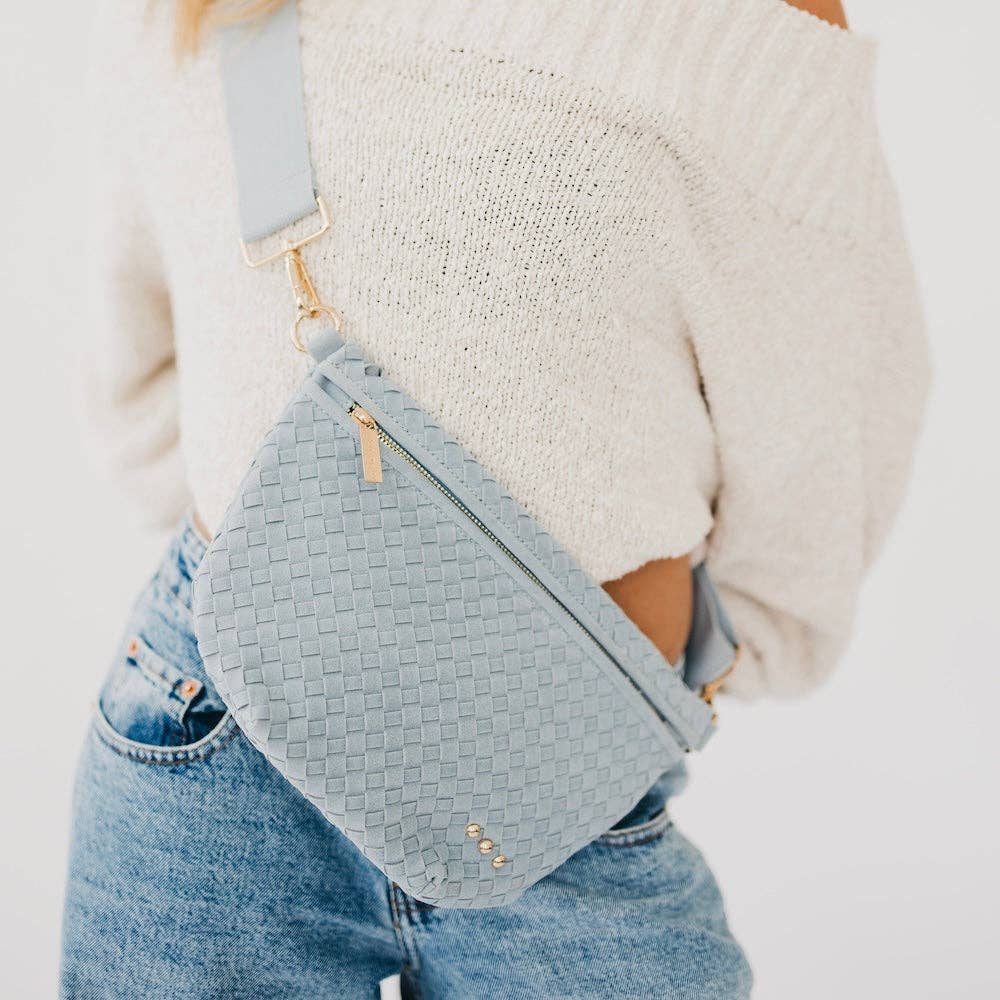Suede Westlyn Woven Bum Bag: Suede Chocolate