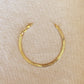 18k Gold Filled 4mm Herringbone Bracelet: 7 inches