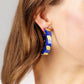 Kentucky Wildcats Resin Logo Hoop Earrings in Blue