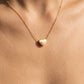 Brushed Gold Dipped Heart Pendant Necklace: Silver