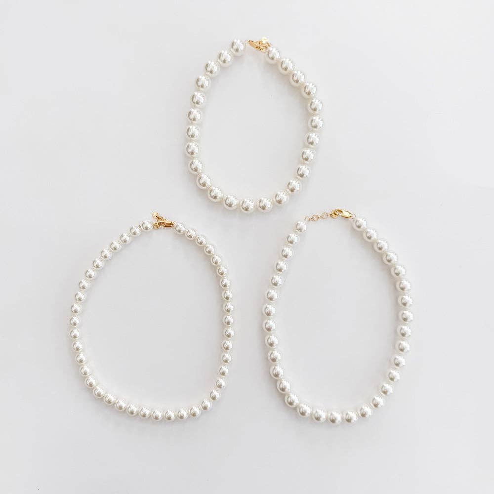 Chunky Three Piece Pearl Necklace - WATERPROOF