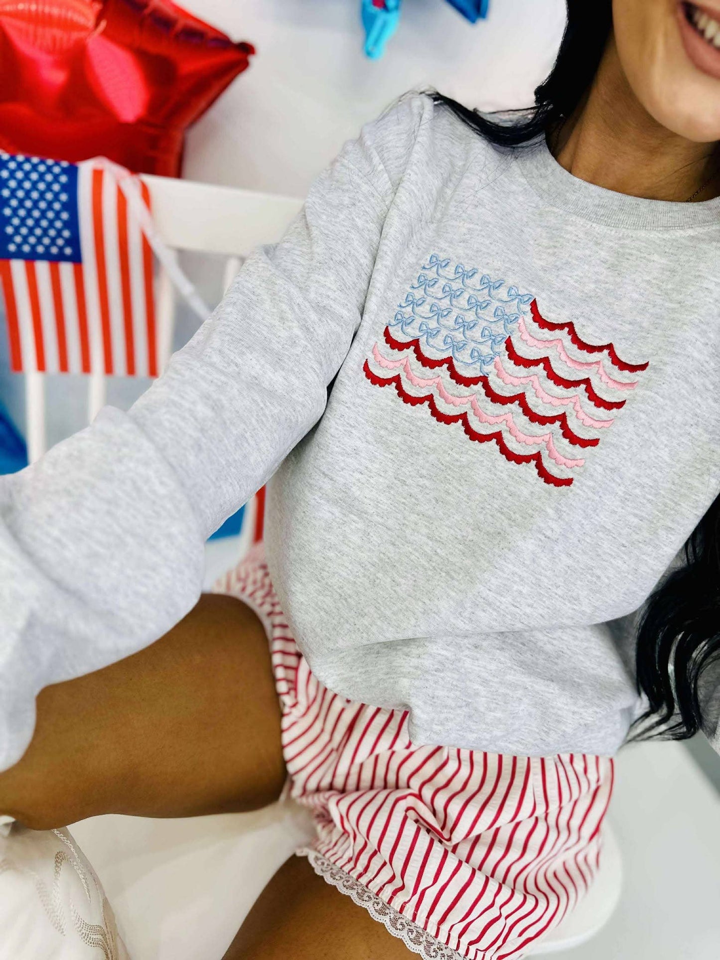 Bows & Stripes Sweatshirt