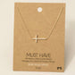 Cross Jewel Pendant Necklace: G