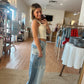 Lace Overlay Jeans