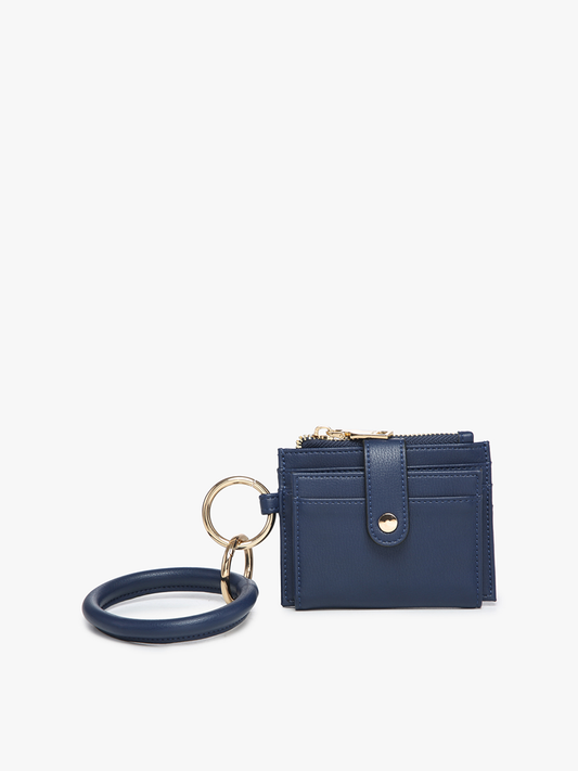 Sammie Mini Snap Wallet w/ Ring: Navy