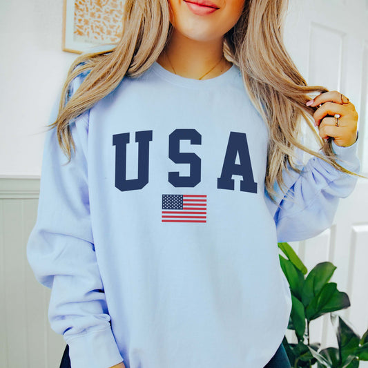 Comfort Colors Crew Sweatshirt: Baby Blue