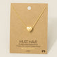 Brushed Gold Dipped Heart Pendant Necklace: Gold