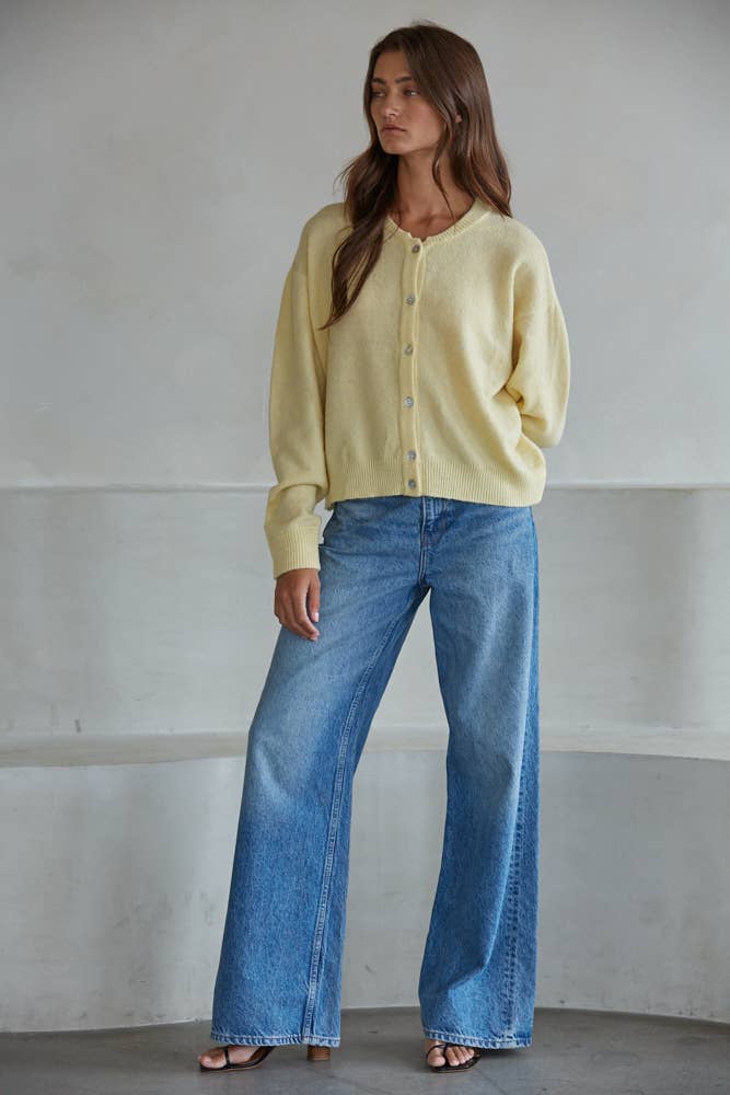 Daydream Cardigan in Light Yellow