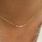 Remmi 18K Gold Non-Tarnish Crystal Station Chain Necklace: Yellow Gold
