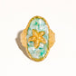 Keshet 18K Gold Non-Tarnish Starfish Ring: Blue