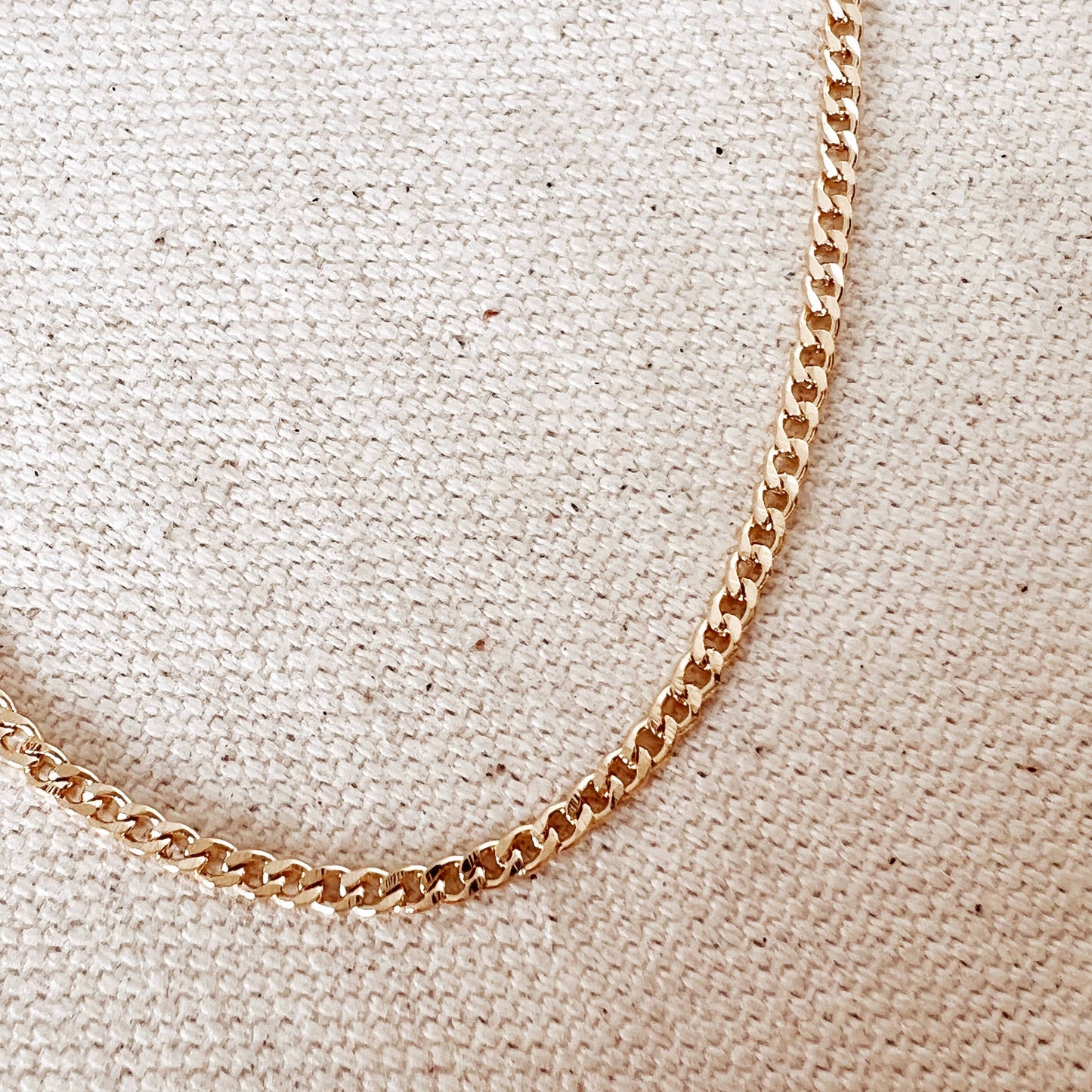 18k Gold Filled 2.0mm thickness Cuban Chain: 18 inches