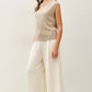 Linen Blend Cropped Pants