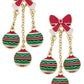 Deck The Halls Enamel Earrings in Red/Green/White
