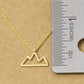 18K Gold Dipped Mountain Outline Necklace
