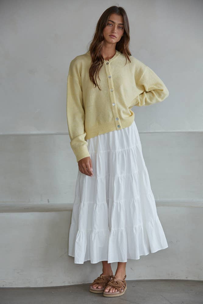 Daydream Cardigan in Light Yellow